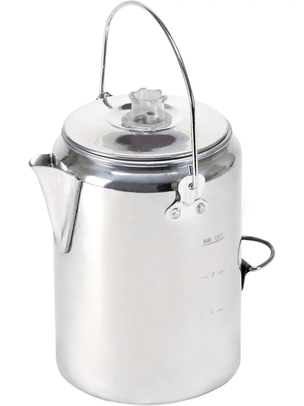 Aluminum Percolator Coffee Pot with Wire Handle - Perfect for Camping & Outdoor